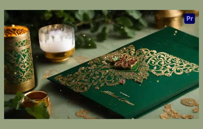 Premium 3D Muslim Wedding Invitation Card Slideshow